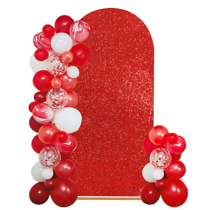 Red Sequin Arch Backdrop Covers 5FT Arch Covers Sparkly Fabric
