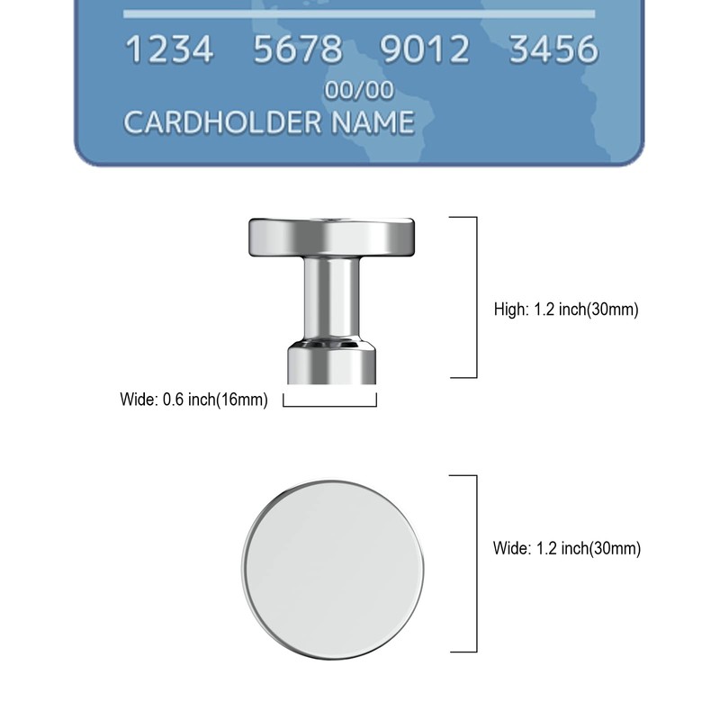 9BUILD 10 Pack 1.2 Inch Polished Chrome Cabinet Knobs Chrome