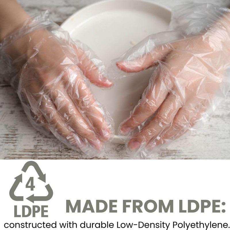 Handicare Premium Poly PE LDPE Disposable Gloves, For Food processing,