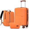 Eeeza Luggage Sets 3 Piece, Suitcases with Wheels, ABS Hard