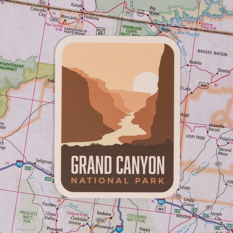Vagabond Heart Grand Canyon National Park Sticker - Weatherproof Vinyl