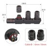 AOHUA M16 IP68 Waterproof 4-Way Junction Box (2-Pack) - 2