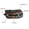 SZETOSY Lava Stone Bracelet 4 Pieces Lava Stone Beads Bracelet