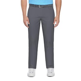 PGA TOUR Men's 5-Pocket Performance Pull-on Golf Pants, 30"/32" Inseams, 4-Way Stretch, Moisture-Wicking, Sun Protection, Quiet Shade