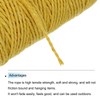 MECCANIXITY 2Pcs Cotton Rope Twisted Braided Rope Cord, Yellow 100M/109