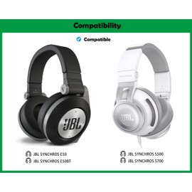 Replacement Earpads for Headphones Compatible with JBL Synchros E50BT E50 S500 S700 Headset Headphones