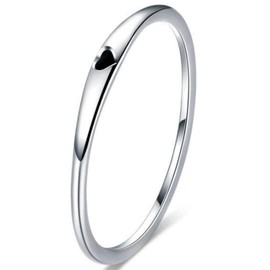 Kingray Jewelry Stainless Steel Heart Shaped Wedding Band Promise Statement Stackable Ring (3.5)