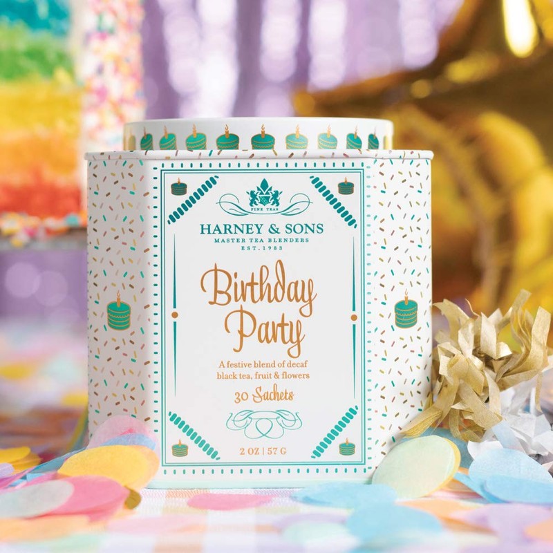 Harney & Sons Birthday Party Tea, Decaf, Sachets Decaffeinated 30