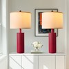 BZZMMB 24.5" Red Touch Lamps Set of 2, Modern Living