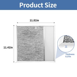 2 PCS BP57 Range hood Filter for Broan with Light Lens, 11-1/2 X 11-3/4 X 3/8 Upgrade Range Hood Aluminum Filter for Broan R610045 R610050 for Estate 883093 883103 for Whirlpool883093 883103