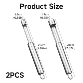 Apple Corer Stainless Steel 14 mm 19 mm Cutter Core Case Fruit Cutter Stainless Steel Blade Fruit Corer Practical Ultrasonic Plum Corer Set of 2