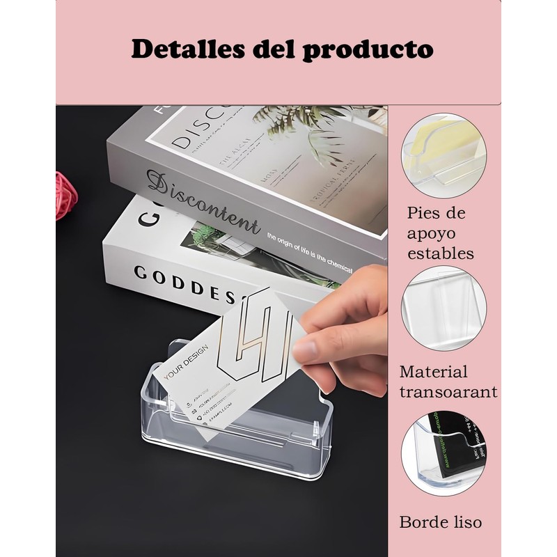 Porta Tarjetas de Presentación, Tarjetero para Tarjetas de Presentación, Soporte