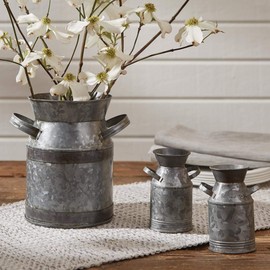 Park Designs Galvanized Milk Can Salt & Pepper Set
