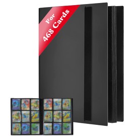 JUSONEY Trading Card Album Folder - 9 Pocket Sports Trading Card Binder for 468 Cards, Sturdy Card Holder Folders Card Collection Folder for MTG, TCG, Football, Basketball Cards - 26 Pages