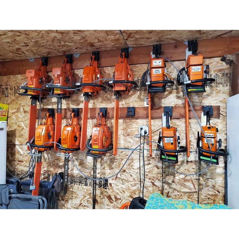 Generic Low Profile Chainsaw Wall Hanger/Mount Black