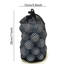 Golf Ball Bag Nylon Rope Golf Ball Net Bag Large Golf Ball Mesh Bag with Drawstring Cord Lock Closure for Golf Courses, Shcool, Fitness Clubs, Camping, Traveling
