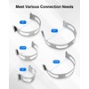 5 Pcs 2" 2.5" 3" 3.5" 4" Exhaust Clamp Stainless
