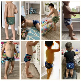 MooMoo Baby Potty Training Underwear for Boys and Girls 8 Packs Cotton Reusable Toddler Training Pants Boys 7T Multi-color