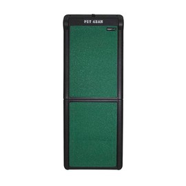 Pet Gear supertraX Ramps for Dogs and Cats, Maximum Traction Surface, Portable/Easy-Fold (No Tools Required), Built in Handle for Travel, 5 Models, 42-71 Inches Long, Supports 150-200lbs Black/Green