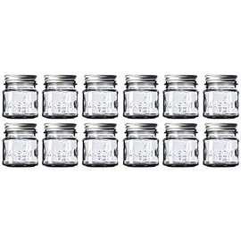 8 oz Mason Jars with 1 piece lids (12-Count) Food-Grade Safe, Versatile