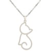 Collar Silueta de Gato - Collar Acero Inoxidable - Collar