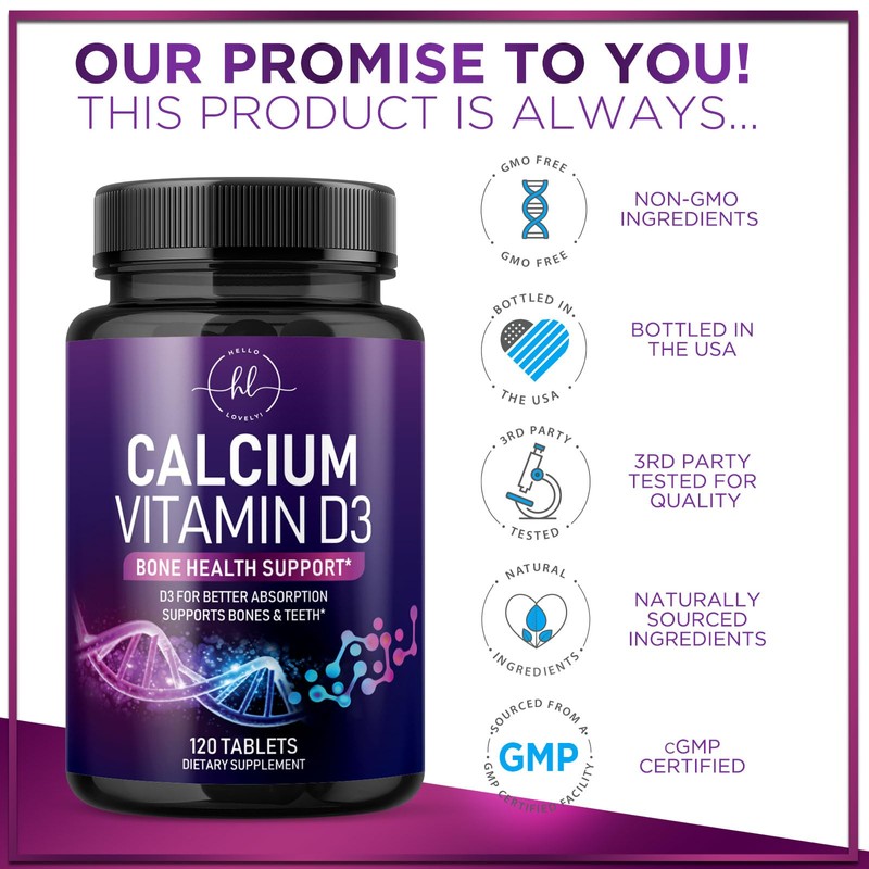 Calcium Supplement 1200 mg - with Vitamin D3 for Best