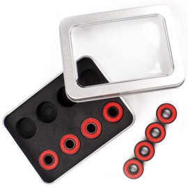 Senston 8 Pieces Bearings Skateboard High Speed Double Shielded Ceramic 608 RS ABEC-11 for Skateboard Trucks Scooters Wheel Roller Skate