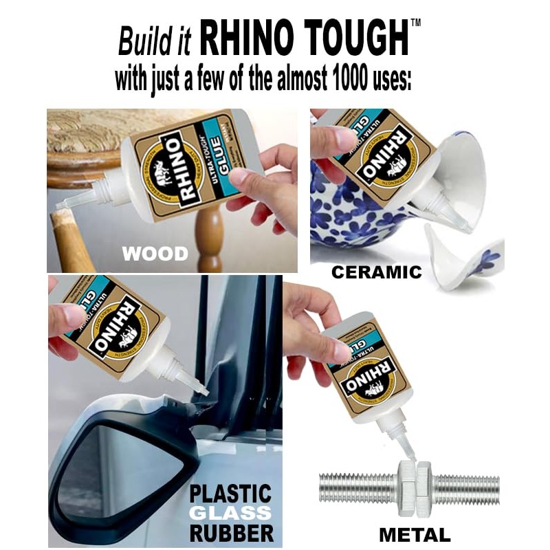 Rhino Glue Ultra Kit, Heavy Duty 80 Gram Clear