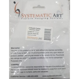 Systematic Art Picture Hanging Systems Stainless Steel J Hook Cable