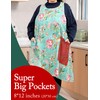 Big Plus Size Aprons for Women with Pockets Cotton Linen
