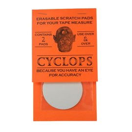 CYCLOPS Erasable Scratch Pads for Tape Measure, Construction, Woodworking Tool - Jobsite Tough, Made in the USA - 2 Pads - Write Measurements & Notes - Great Stocking Stuffer, Gift for Men & Women