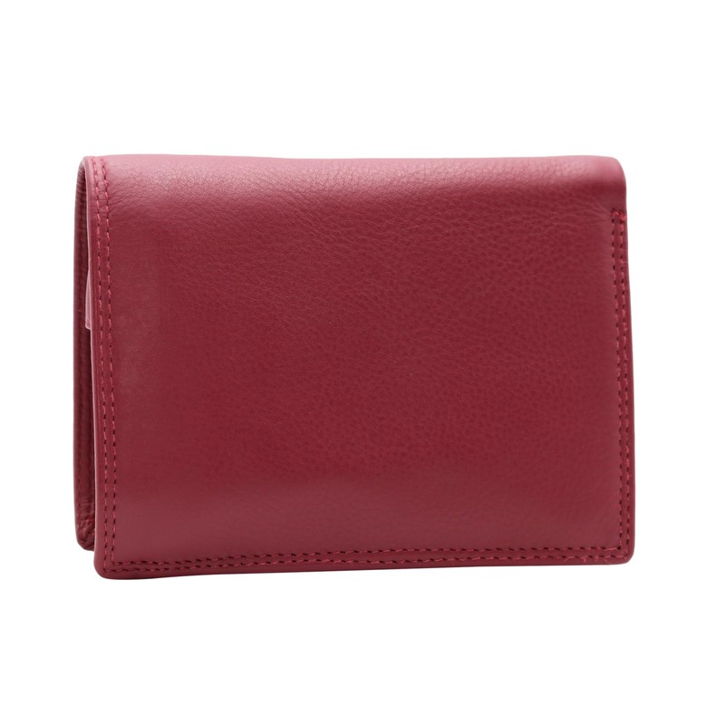Leather Boxed Style wallet LEAS, red/cherry - ''LEAS Special Edition''