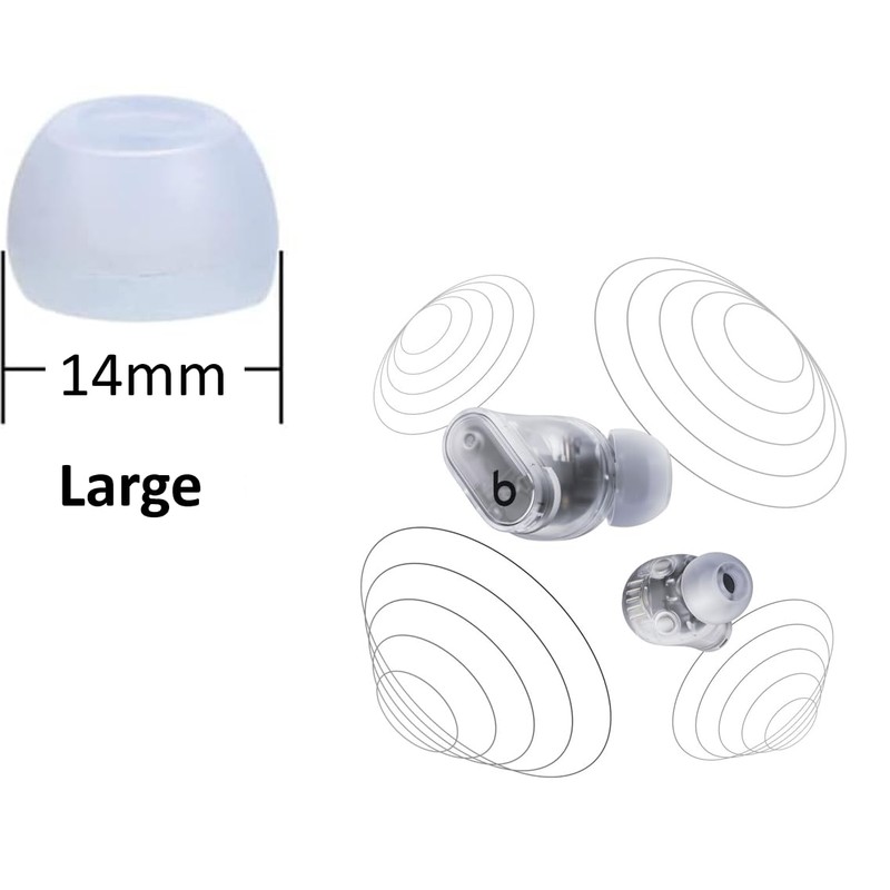 Zotech Replacement Earbud Tips for Beats Studio Buds +, 10