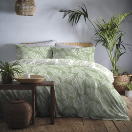 Fusion - Matteo Easy Care Duvet Cover Set, 2 Piece, Single Size in Green