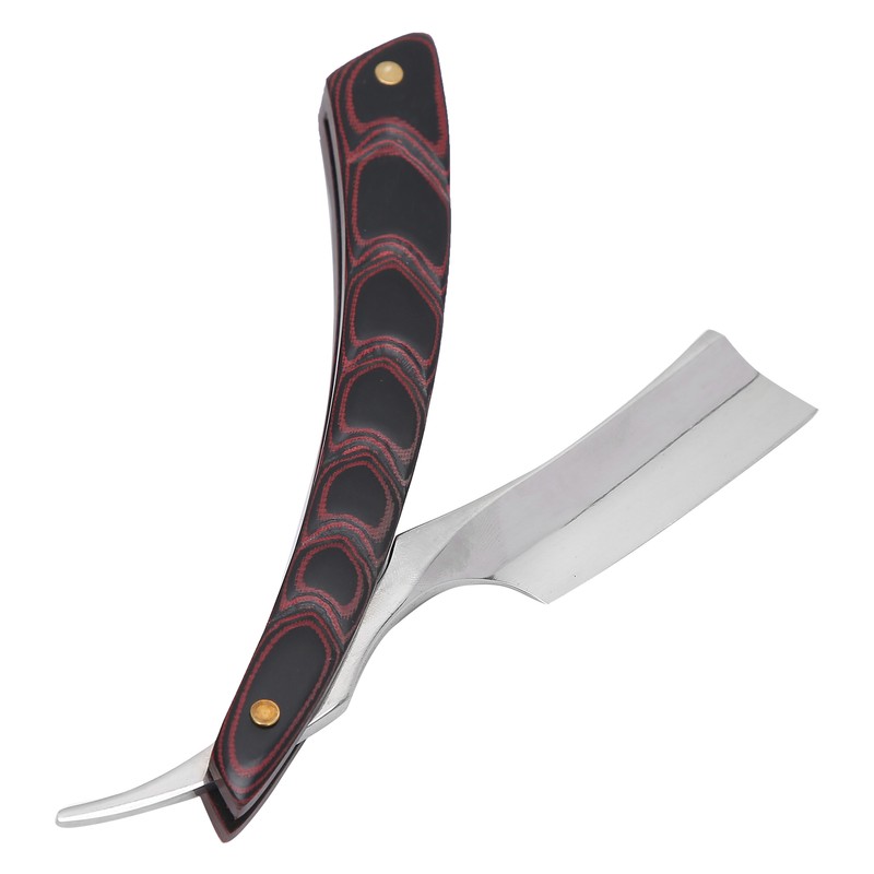 Straight Edge Razor OldFashioned Folding Manual Barber Shaver with Wood