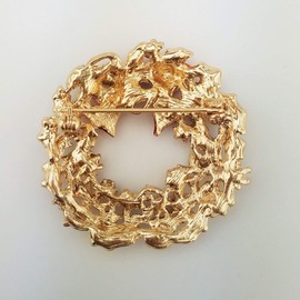 XGALA Broche vintage con diamantes de imitación para mujeres y niñas, Metal rhinestone,