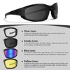 Jeemeele Motorcycle Riding Glasses Motorcycle Goggles 4PCS Padding Goggles Motorcycle