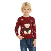 LittleSpring Toddler Girls Christmas Sweater Crewneck Ugly Xmas Bear Pullover