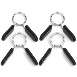 flintronic Dumbbell Bar Spring Clasp, 4 Pieces Dumbbell Bars Clasp, ABS Spring Steel Dumbbell Clasp, Strength Sports Accessories, Spring Clamps for Weight Training, Weightlifting, Fitness, Gym (25 mm)