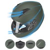 GLX GX11 Compact Motorcycle Helmet - Camo, Large - Full