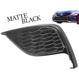 Texas E Parts Fits 2021-2024 Toyota Camry XSE SE Bumper Fog Cover Front Left Side Matte Black