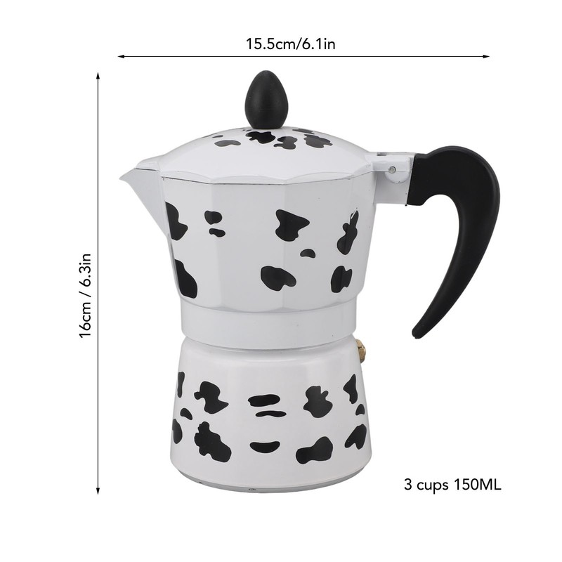Milk Cow Color Moka Pot Aluminum Coffee Pot Coffee Maker