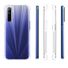 USTIYA Case for Realme 6 / Realme 6s Clear TPU Four Corners Protective Cover Transparent Soft
