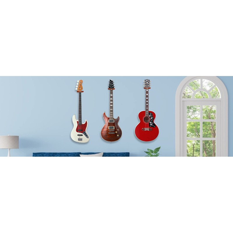 Guitar wall mount,Auto Lock Guitar Wall Hanger,2-pcs,Guitar Hanger,Wall Mount Hook,