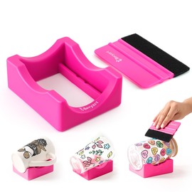 Beryzol Silicone Cup Cradle for Tumblers with Felt Squeegee, Use to Apply UV DTF Stickers/Vinyl Stickers - Keep Mugs in Place