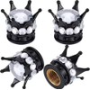 4-Piece Crown Rhinestone Tire Valve Stem Caps