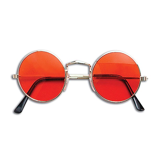 Bristol Novelty BA222 Lennon Glasses Orange, One Size