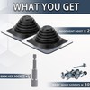 2 Pack Metal Roof Vent Boot, Flexible Pipe Flashing Boot