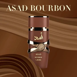 Lattafa Asad Bourbon Unisex Eau de Parfum 3.4 Fl Oz Elegant Fragrance