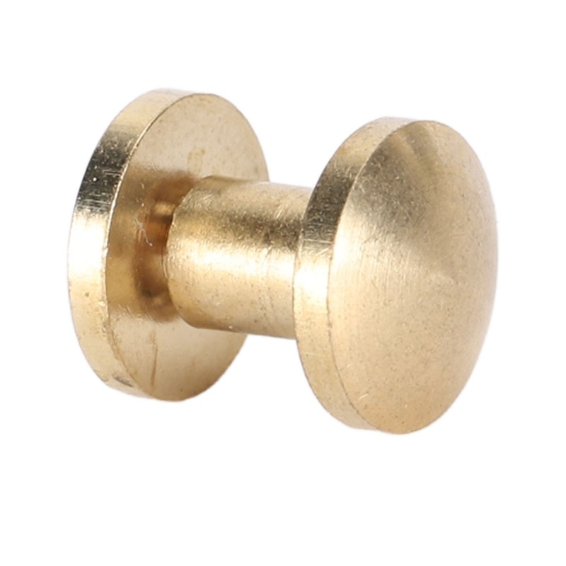 50 Set Brass Rivets Kit DIY 8mm Slot Screw Decorative